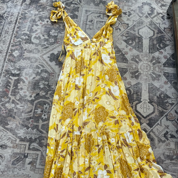 Abercrombie & Fitch tie strap babydoll maxi dress - Picture 3 of 6